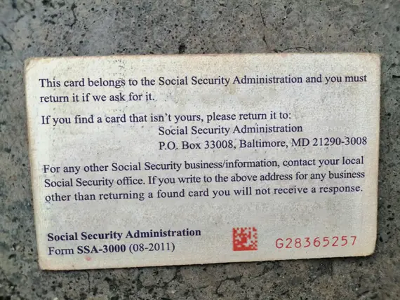 Social Security Card Template PSD Back Real Looking Mockup Generator