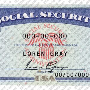 Social Security Card Template PSD 2