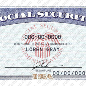 Social Security Card Template psd front 05