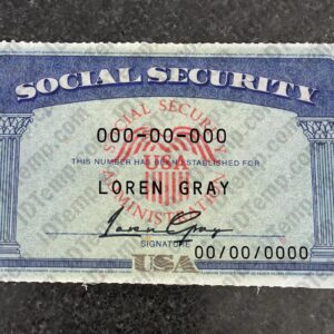Social Security Card Template 07